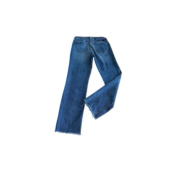 Evereve Women's Jeans Size 26 Medium Wash, Raw Hem Skinny Stretch Denim EE Butto - Picture 3 of 12